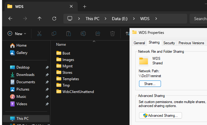 wds-directory-structure